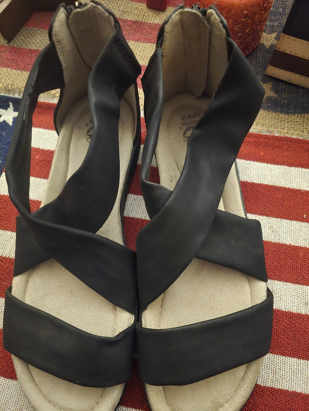Earth Spirit Suede Wedge Sandals